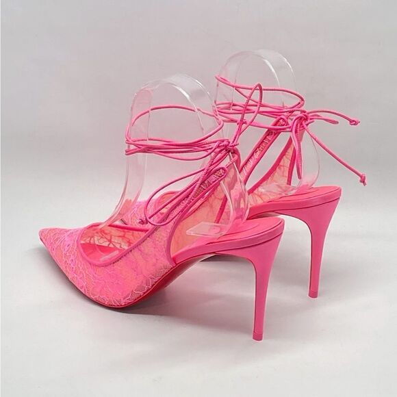 Christian Louboutin Kate 85mm Lace-Up Lace Pumps - Picture 7 of 12